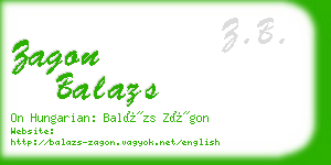 zagon balazs business card